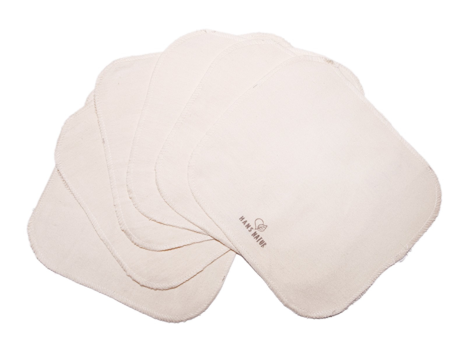 Baby Waschlappen/ Moltontuch 6er- Pack B-Ware 20x20 cm, natural