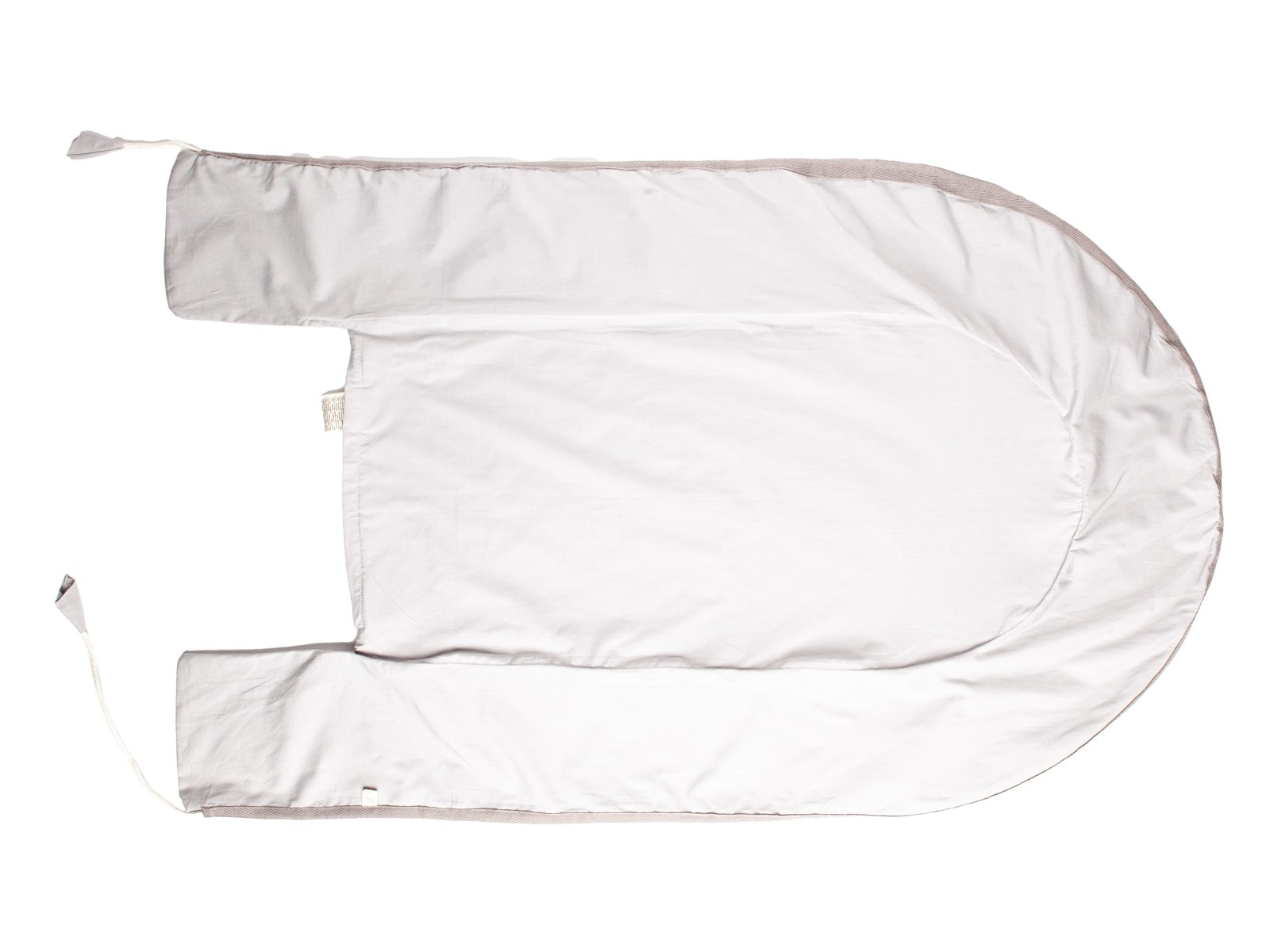 Babynest Bezug Bio-Baumwolle, Maße 105 x 55 cm grau