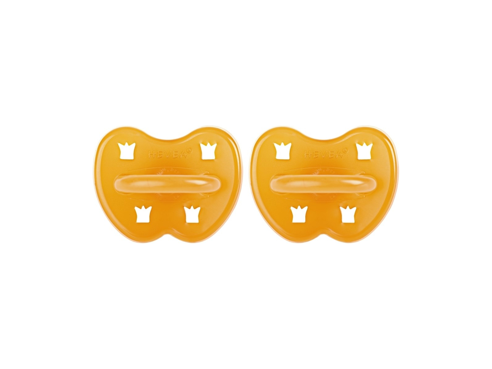 2er-Pack Schnuller classic rund Krone ab 3 Monate, Naturkautschuk