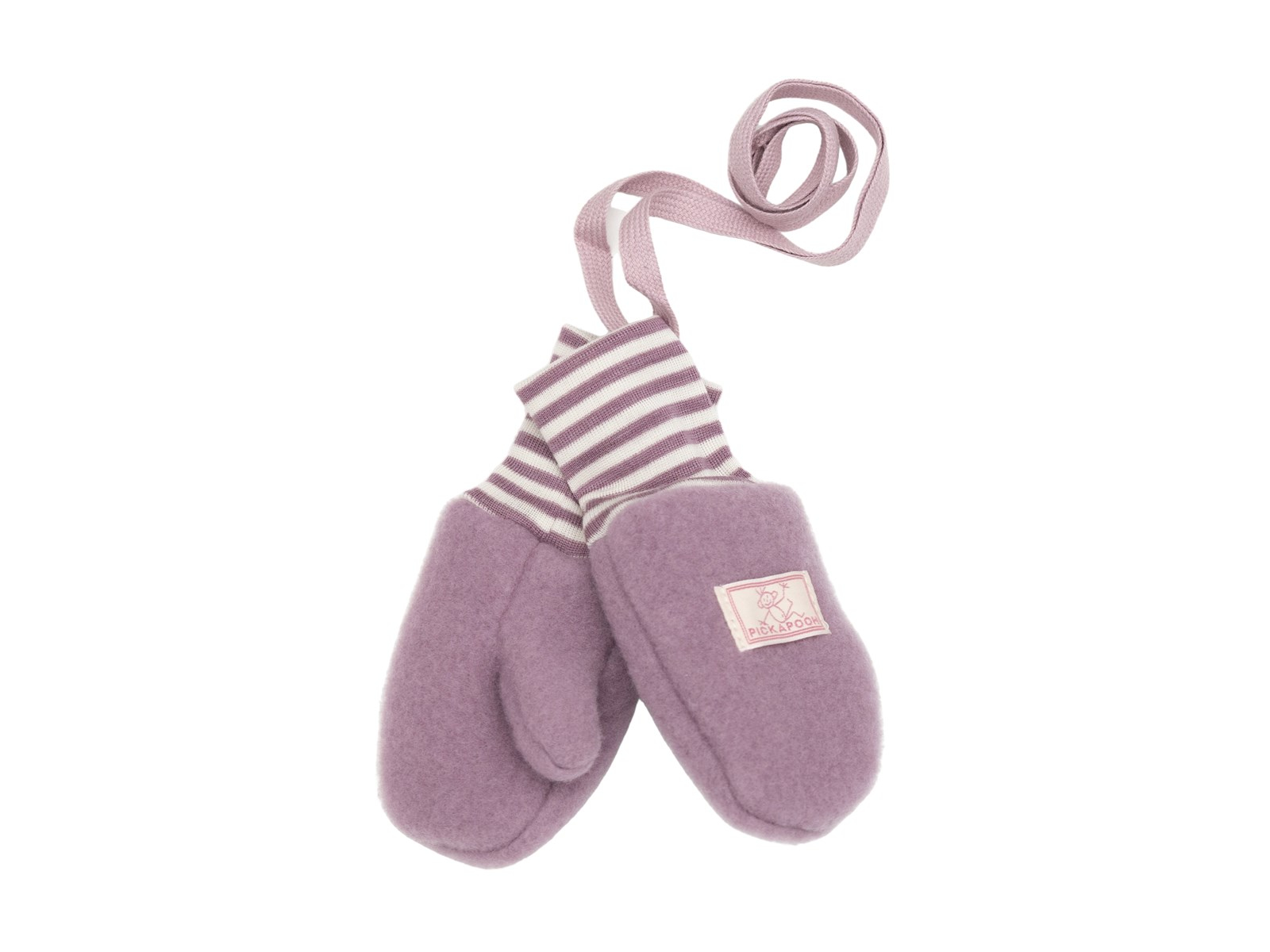 Pickapooh Baby und Kinder Fäustlinge Bio-Merinowolle Fleece altrose Gr. 2 (bis 2 Jahre)