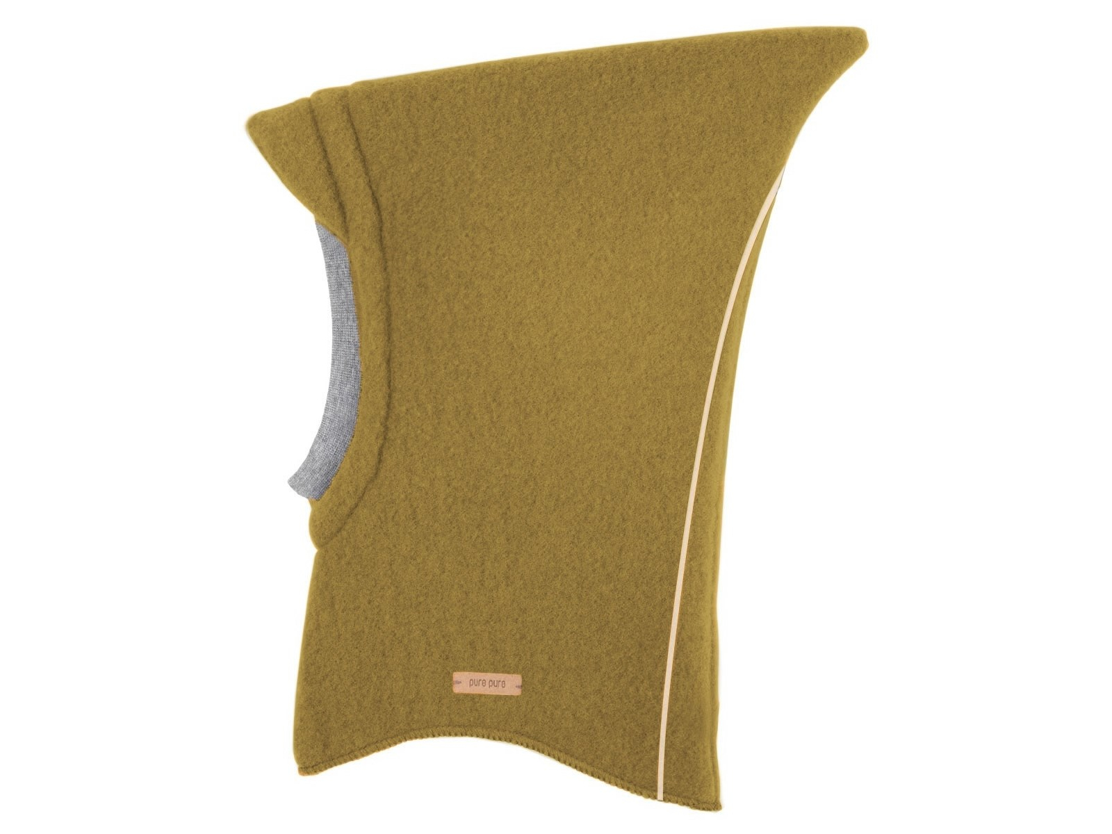 PURE PURE by Bauer Baby und Kinder Fleece Schlupfmütze mit Reflektorstreifen grün Gr.45/47