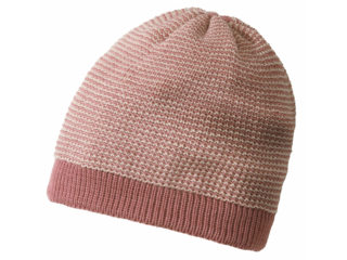 Baby Mütze Beanie melange-rosé