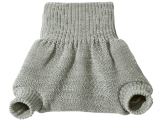 Wollwindelhose doppellagig hellgrau, 100% Schurwolle (kbT)