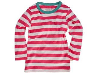 Kinder Langarmshirt Bio-Baumwolle pink-off white