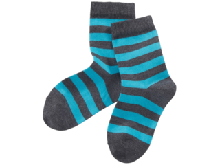 Kinder Ringelsocken anthrazit-türkis