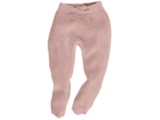 Baby Hose mit Füßchen Bio-Baumwolle Strick rose