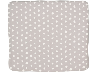 Wickelauflagenbezug Frottee, grau-Sternchen (Bio-Baumwolle)