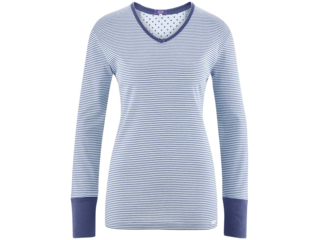 Damen Schlafshirt "Beatrix" bleu-stripes