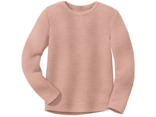 Kinder Pullover Bio-Merinowolle Linksstrick rosé