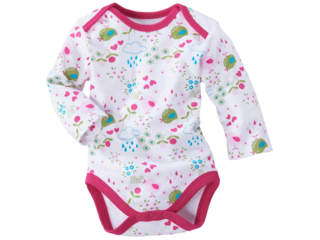 Baby Langarmbody Bio-Baumwolle Birds