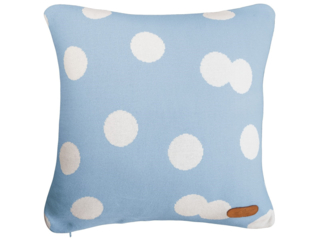 Kissenbezug 40x40 cm Bio Baumwolle, Kreise bleu