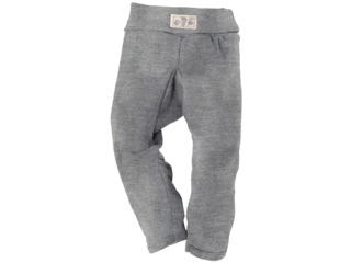 Babyhose mit Umschlag grau-melange