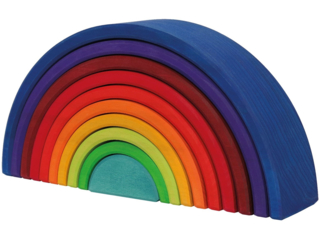 Großer Regenbogen "Sunset" aus Lindenholz, 10-teilig, bunt lasiert