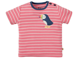 Baby und Kinder T-Shirt Papageientaucher rosa