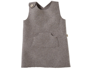Kinder Kleid Bio Schurwoll-Walk taupe