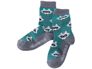 Kinder Socken Waschbär petrol