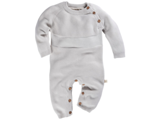 Baby Overall Strick-Qualität hellgrau melange