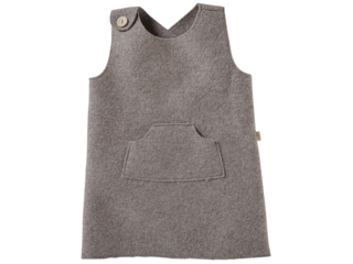 Kinder Kleid Bio Schurwoll-Walk taupe