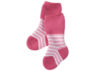 Babysocken Frottee rosa-geringelt