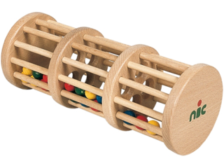 Rasselturm mit bunten Holzperlen