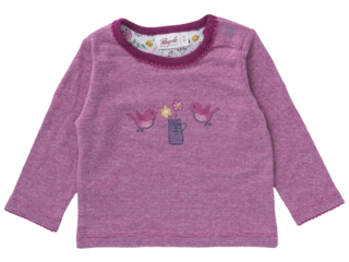 Baby und Kinder Langarmshirt pink-melange