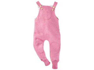 Kinder Latzhose Bio Schurwoll-Walk pink