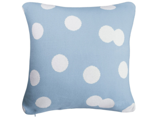 Kissenbezug 40x40 cm Bio Baumwolle, Kreise bleu
