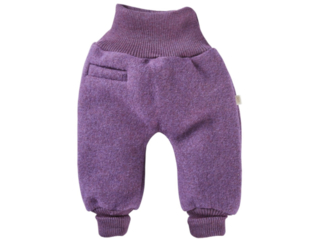 Baby Hose Bio Schurwoll-Walk lila
