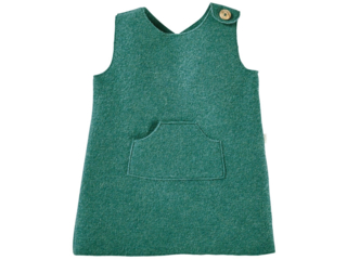 Kinder Kleid Bio Schurwoll-Walk grün
