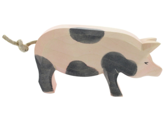 Schwein (hoch, gefleckt) 7 cm