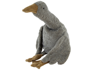 Kinder Körnerkissen Kuscheltier, Bio-Dinkelspelz (kbA), Gans groß grau