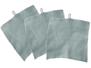 Stricklappen Bio-Baumwolle 3er-Set mint cream
