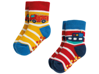 Baby und Kinder Stoppersocken 2er Pack Fahrzeuge
