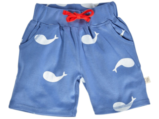 Kinder Shorts Bio-Baumwolle Wal blau