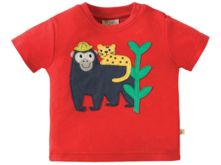 Baby und Kinder T-Shirt Äffchen rot