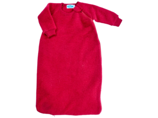 Schlafsack Baby mit Arm Bio-Schurwolle (kbT) Ganzjahr burgund