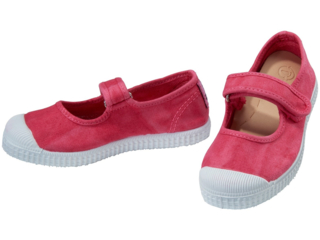 Kinder Schuhe Ballerinas mit Kappe und Klettverschluss rosa vivo