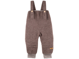 Kinder Latzhose Wollwalk walnuss