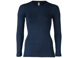 Damen Unterhemd Langarm marine