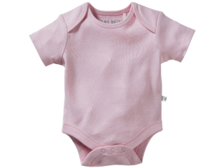 Baby Body Kurzarm Bio-Baumwolle hell rosa