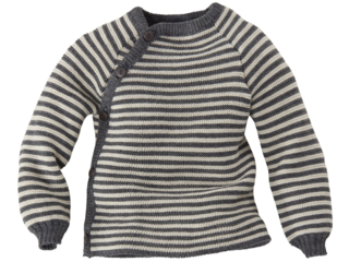 Babyjacke Schlüttli Schurwolle (kbT) grau-natur