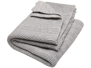 Babydecke Bio-Baumwolle Strick Qualität light grey natur