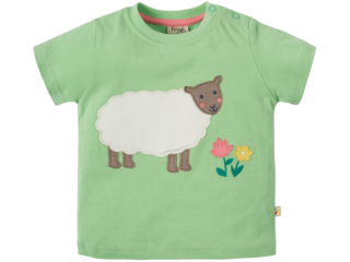 Baby und Kinder T-Shirt Schaf lindgrün
