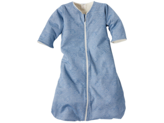 Winterschlafsack Baby, Baumwolle (kbA)/Schurwolle (kbT), "Nemo" blau