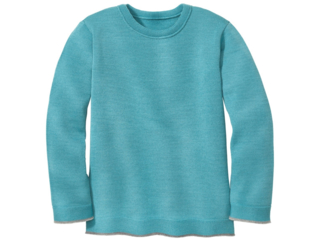 Kinder Strickpullover Bio-Merinowolle lagoon