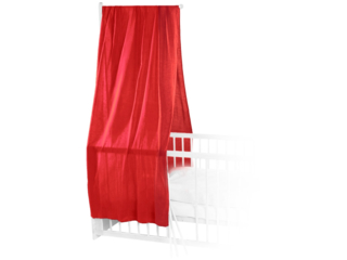 Betthimmel Bio-Baumwolle rot