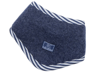 Baby und Kinder Dreieckstuch "Ringel" Bio-Merinowolle (kbT) marine