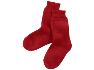 Kindersocken melange-rot