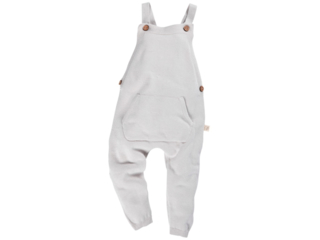 Baby und Kinder Latzhose Strick-Qualität Bio-Baumwolle grau melange
