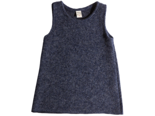 Kinder Kleid Bio-Merino-Wollfilz (kbT) melange-marine